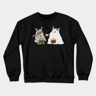 mummy and ghost sheet _ Bunniesmee Halloween Edition Crewneck Sweatshirt